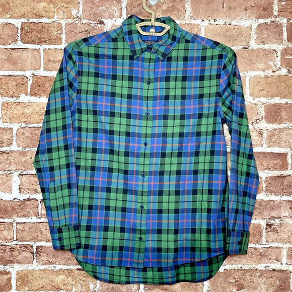 Pendleton Women’s 100% Cotton Long Sleeve‎ Shirt Blue Plaid Size Extra Small - Picture 1 of 7